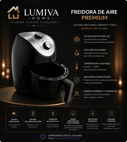 Freidora Sin Aceite XXL + Recetario GRATIS