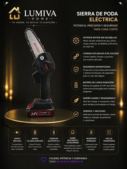 MEGA CUT - SIERRA MECÁNICA RECARGABLE 24 W